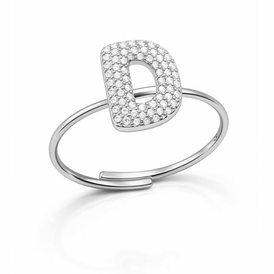 Anelli Abc New Lettera D Argento