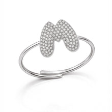 Anelli Abc New Lettera M Argento