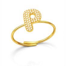 Anelli Abc New Lettera P Oro