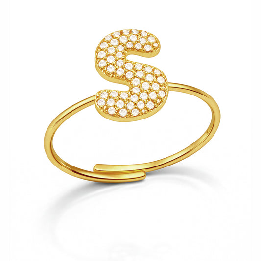 Anelli Abc New Lettera S Oro
