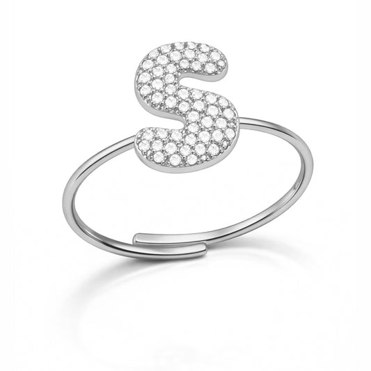 Anelli Abc New Lettera S Argento