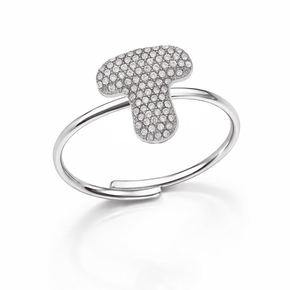 Anelli Abc New Lettera T Argento