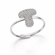 Anelli Abc New Lettera T Argento