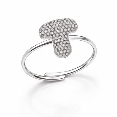 Anelli Abc New Lettera T Argento