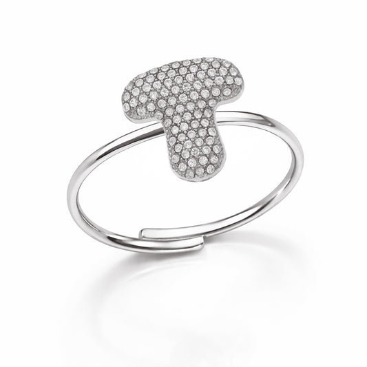 Anelli Abc New Lettera T Argento