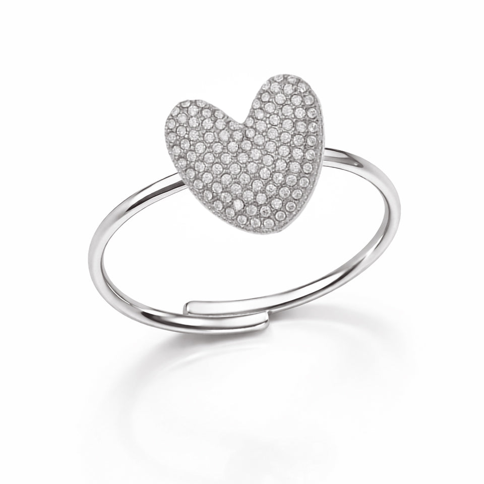Anello Abc New Lettera V Argento