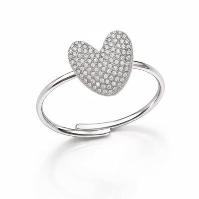 Anello Abc New Lettera V Argento