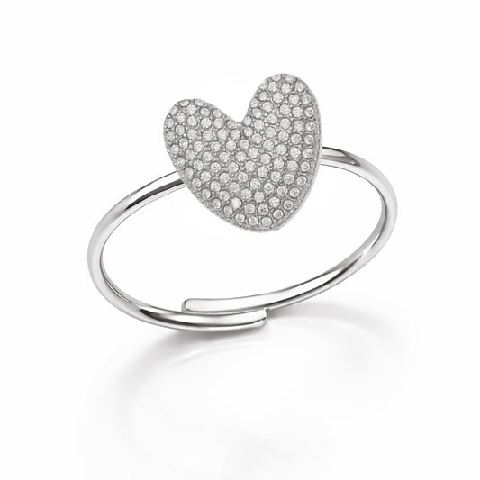 Anello Abc New Lettera V Argento