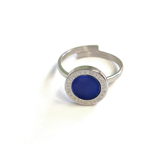 Anello Madreperla Blu