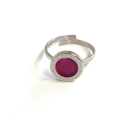 Anello Madreperla Fucsia