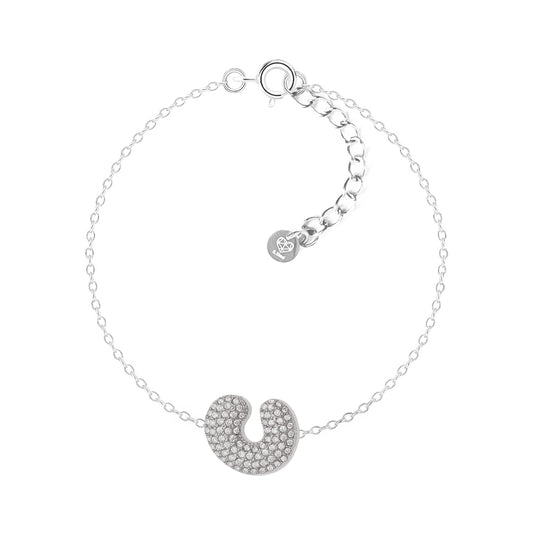 Bracciale Abc New Lettera C Argento