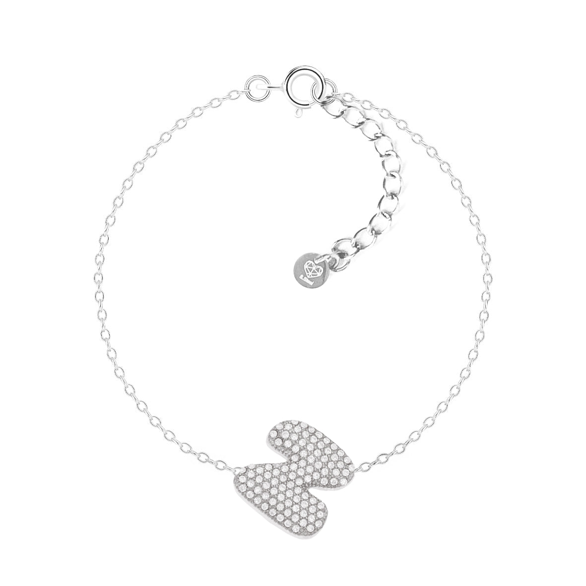 Bracciale Abc New Lettera N Argento