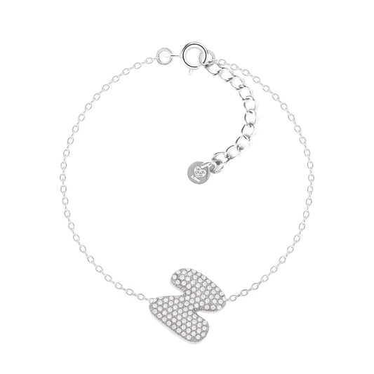 Bracciale Abc New Lettera N Argento