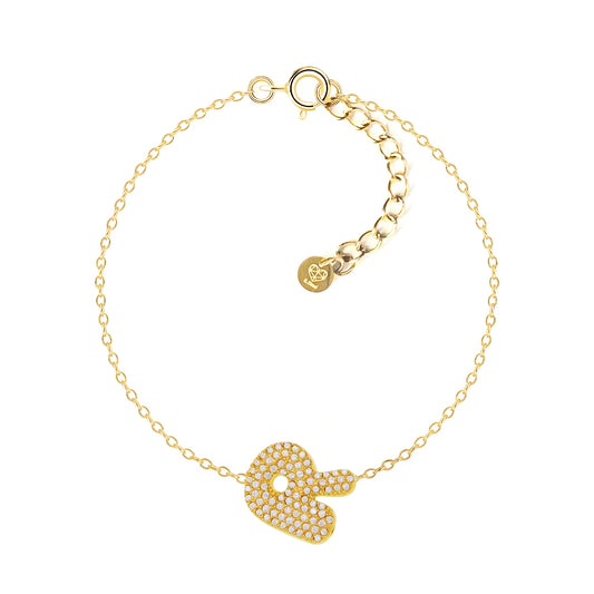 Bracciale Abc New Lettera R Oro