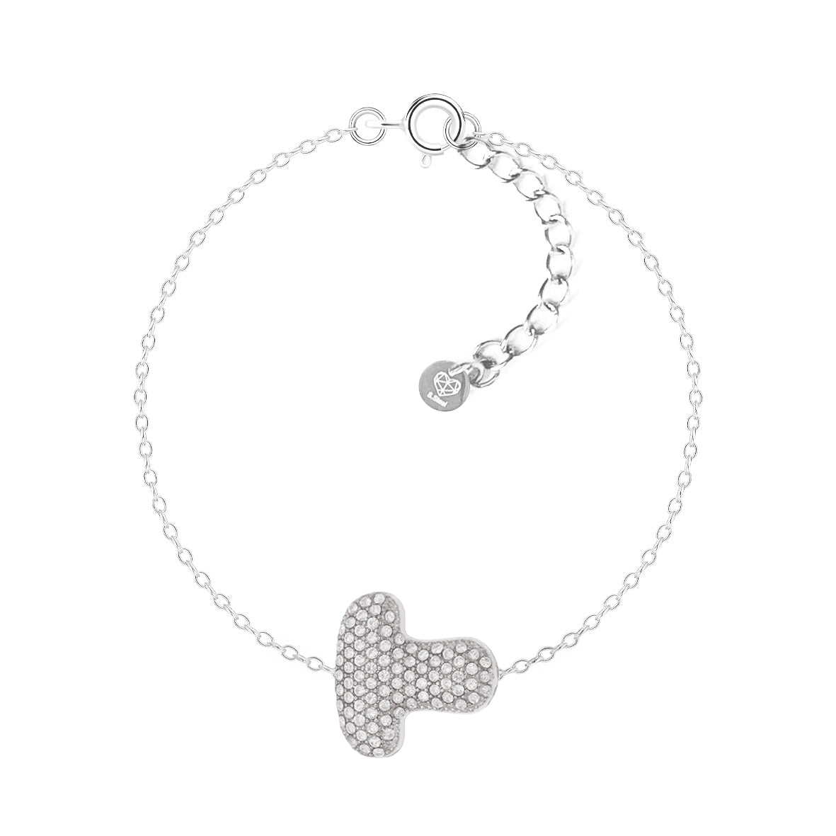 Bracciale Abc New Lettera T Argento