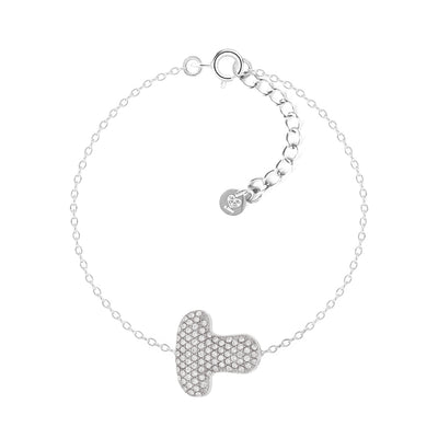 Bracciale Abc New Lettera T Argento