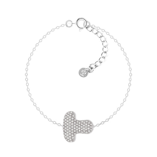 Bracciale Abc New Lettera T Argento