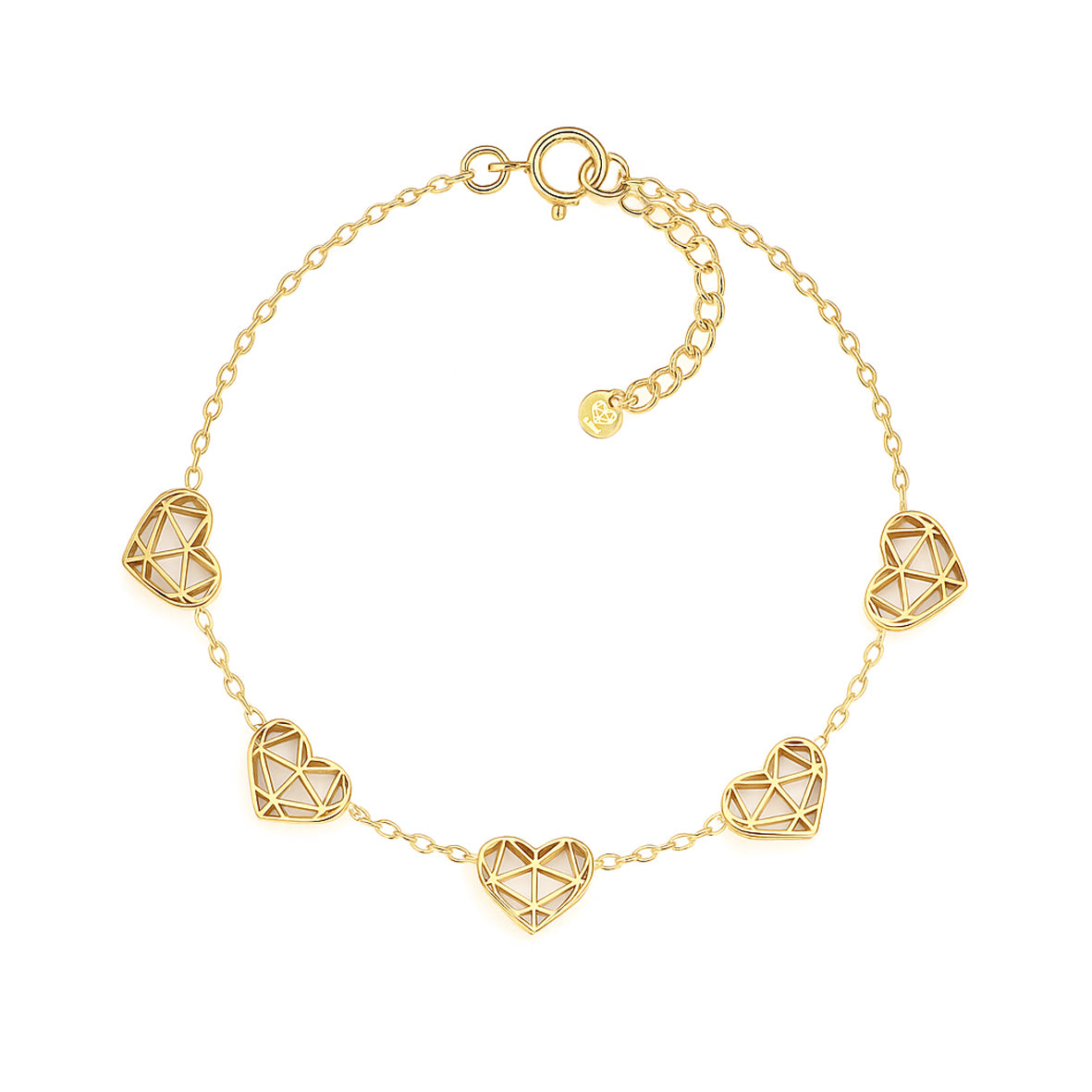 Bracciale cuori oro