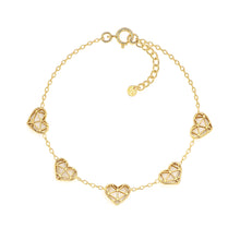 Bracciale cuori oro