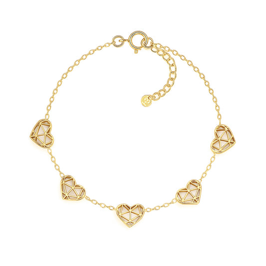 Bracciale cuori oro