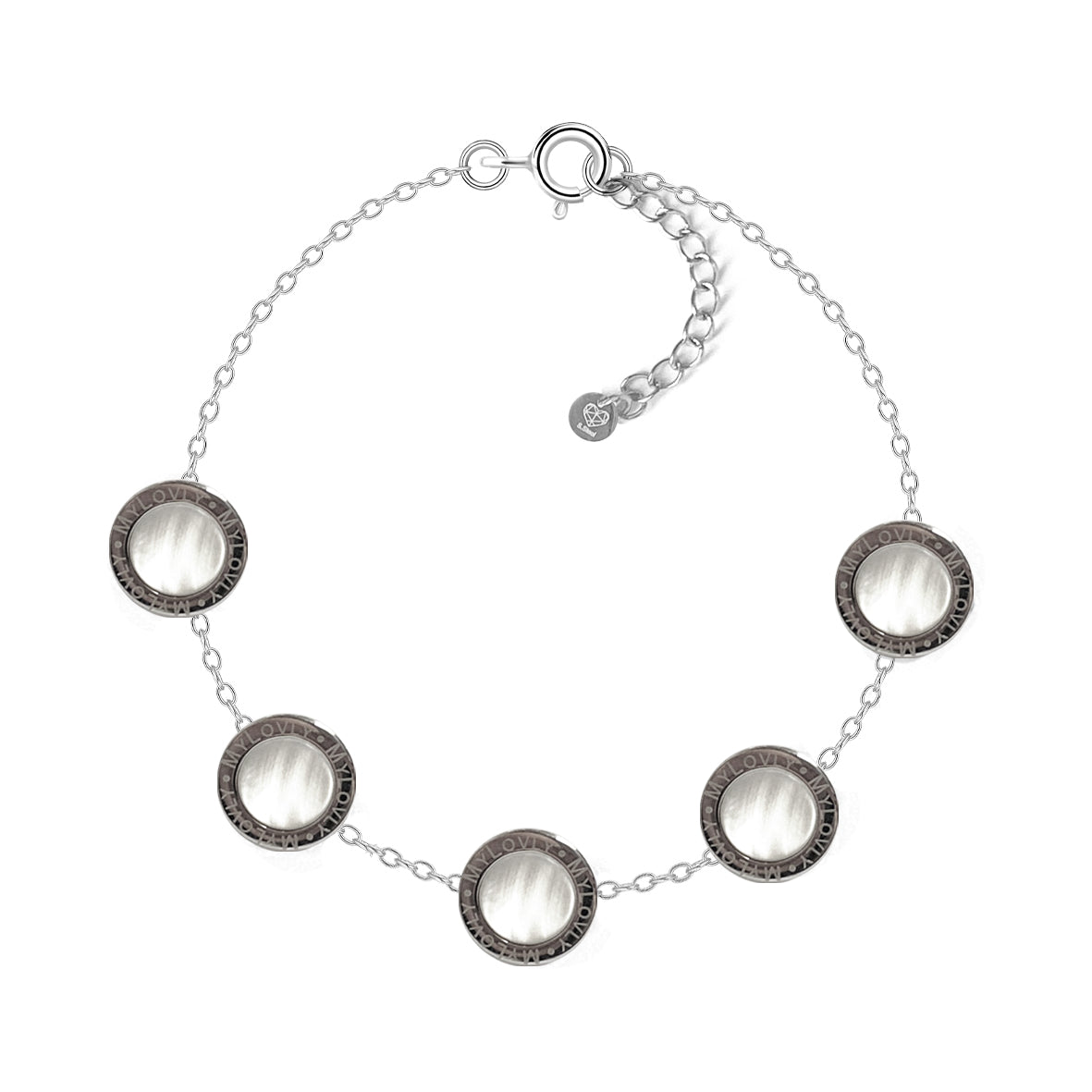 Bracciale Bottone Madreperla Bianca