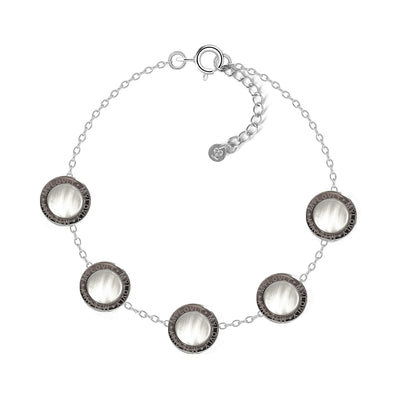Bracciale Bottone Madreperla Bianca