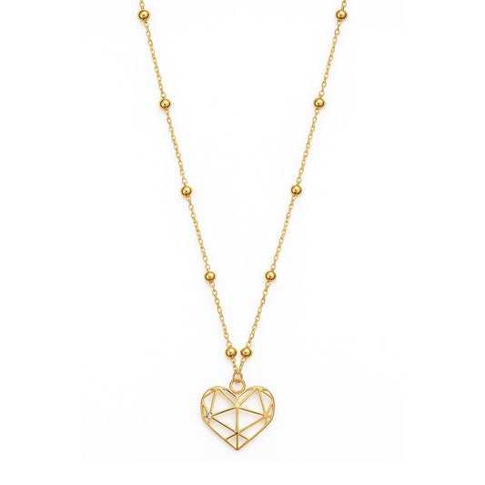 Collana lunga cuore oro