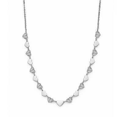 Collana cuori argento