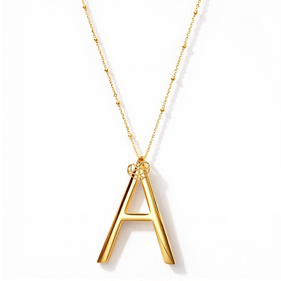 COLLANA LUNGA ABC BIG LETTERA A ORO