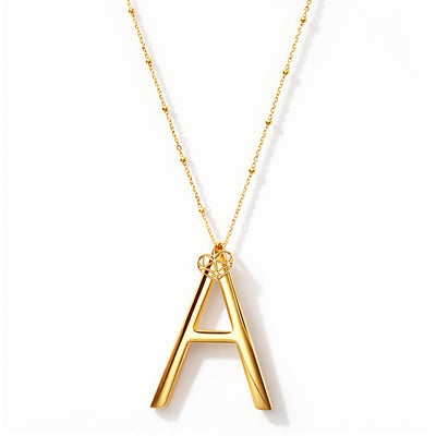 COLLANA LUNGA ABC BIG LETTERA A ORO