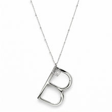 COLLANA LUNGA ABC BIG LETTERA B ARGENTO