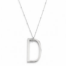 COLLANA LUNGA ABC BIG LETTERA D ARGENTO