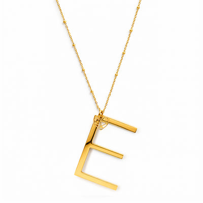 COLLANA LUNGA ABC BIG LETTERA E ORO