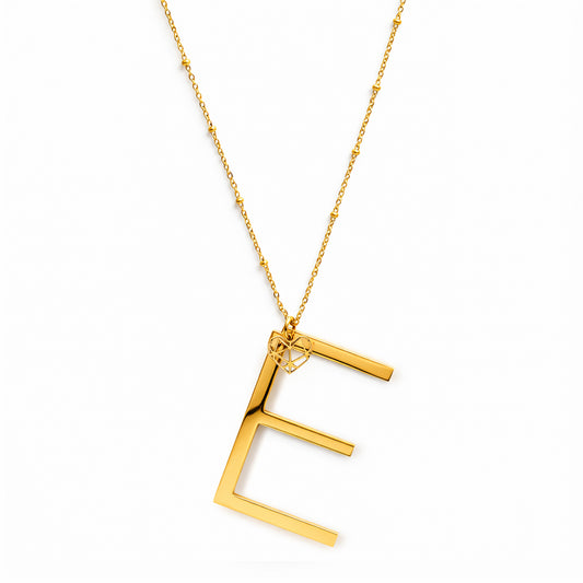 COLLANA LUNGA ABC BIG LETTERA E ORO