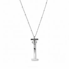 COLLANA LUNGA ABC BIG LETTERA I ARGENTO