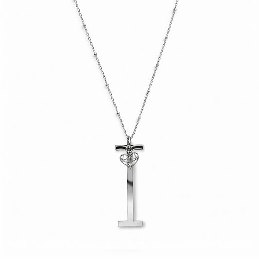 COLLANA LUNGA ABC BIG LETTERA I ARGENTO