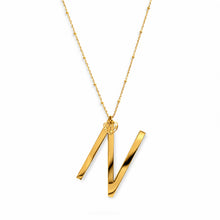 COLLANA LUNGA ABC BIG LETTERA N ORO
