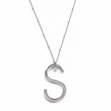 COLLANA LUNGA ABC BIG LETTERA S ARGENTO