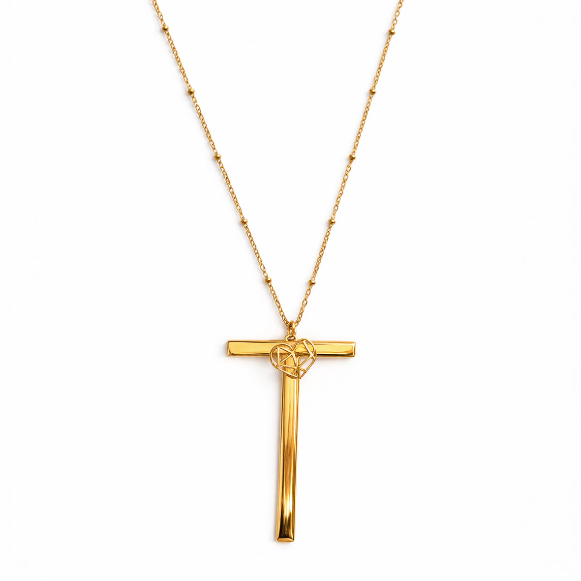 COLLANA LUNGA ABC BIG LETTERA T ORO