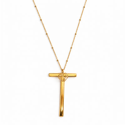 COLLANA LUNGA ABC BIG LETTERA T ORO