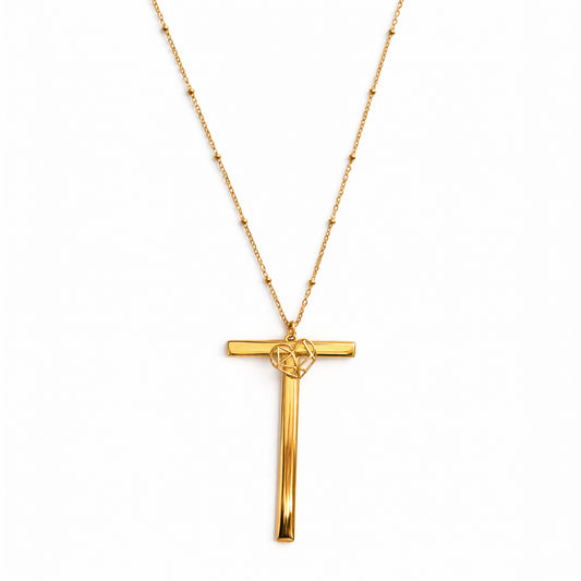 COLLANA LUNGA ABC BIG LETTERA T ORO