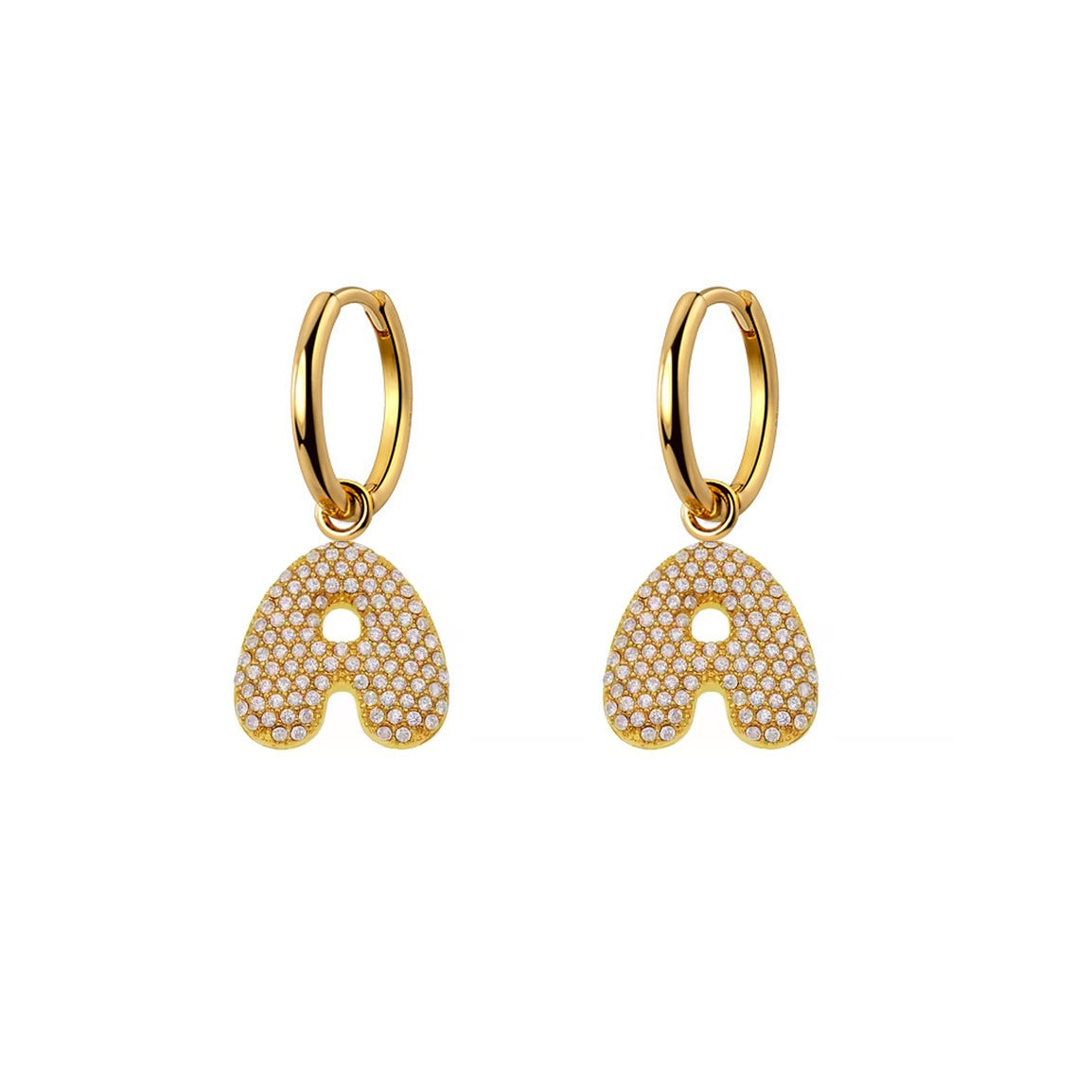 Orecchini Abc New Lettera A Oro