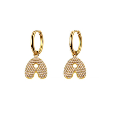 Orecchini Abc New Lettera A Oro