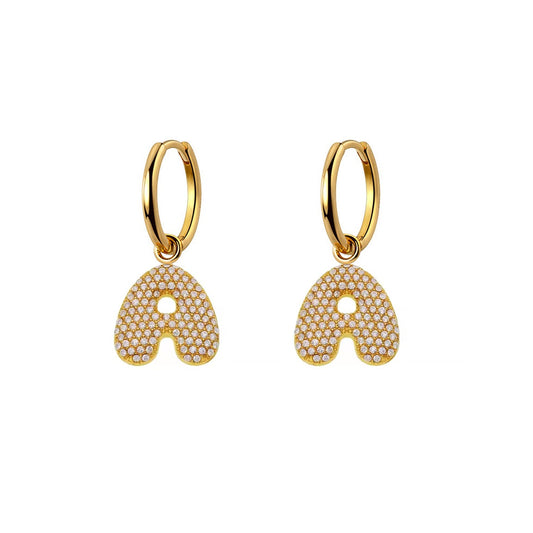Orecchini Abc New Lettera A Oro