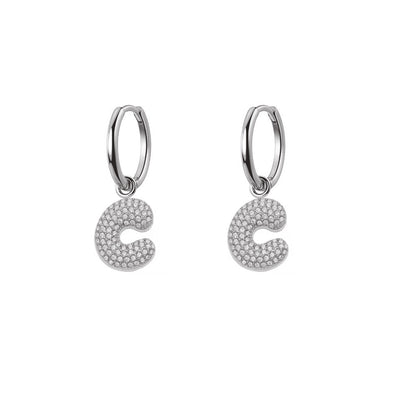 Orecchini Abc New Lettera C Argento