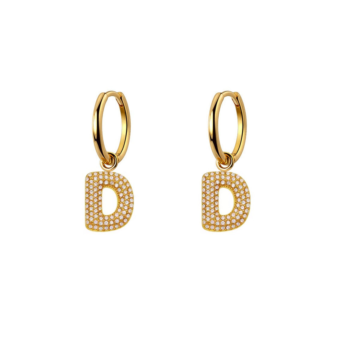 Orecchini Abc New  Lettera D Oro