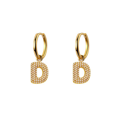 Orecchini Abc New  Lettera D Oro