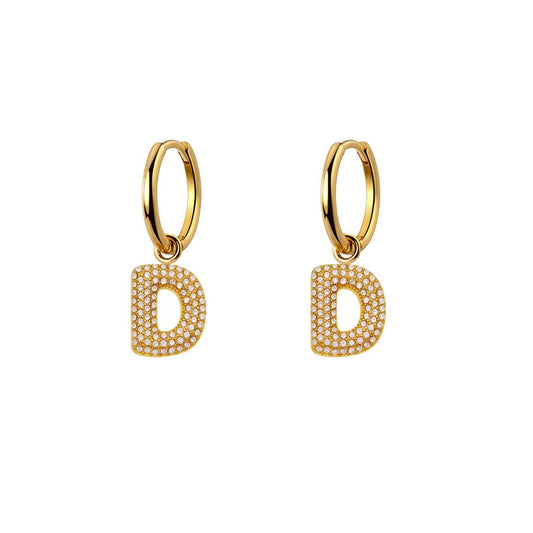 Orecchini Abc New  Lettera D Oro