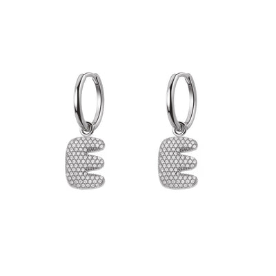 Orecchini Abc New  Lettera E Argento