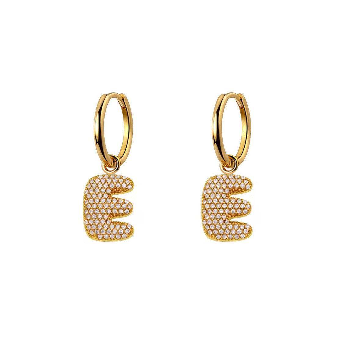 Orecchini Abc New  Lettera E Oro
